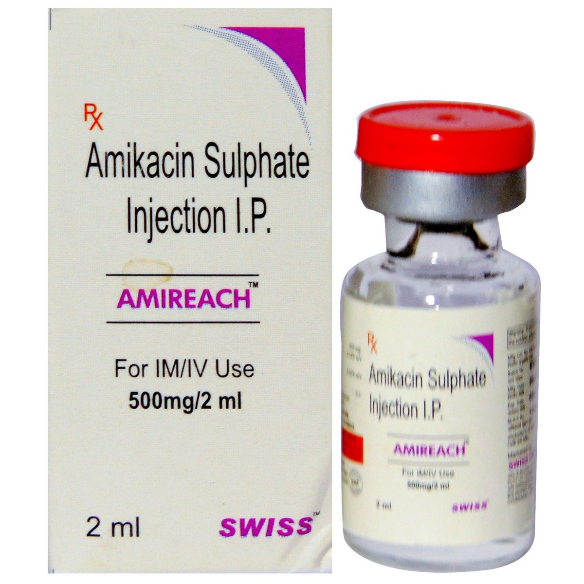 Amireach 500Mg/2Ml Inj, Pack of 1 Injection Amireach 500Mg/2Ml Inj, Pack of 1 Injection
