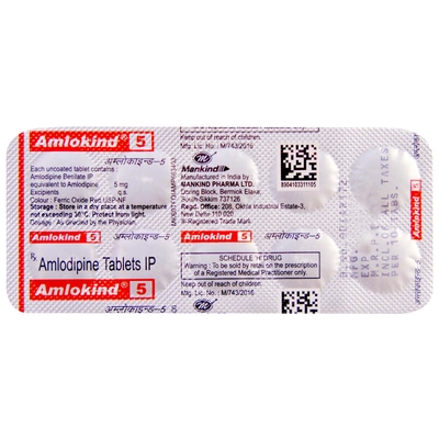 Amlokind-5 Tablet 10's, Pack of 10 TABLETS