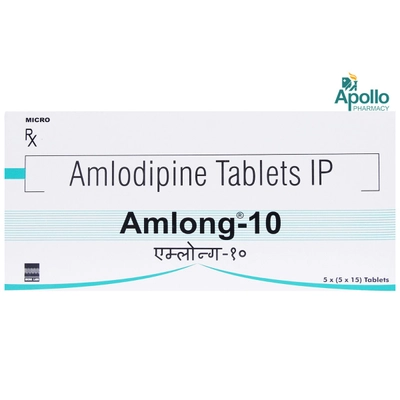 Amlong 10 Tablet 15's, Pack of 15 TABLETS