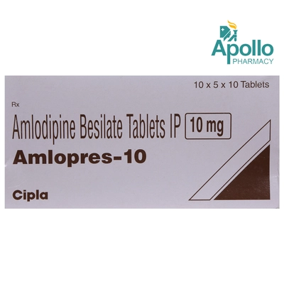 Amlopres-10 Tablet 10's, Pack of 10 TABLETS