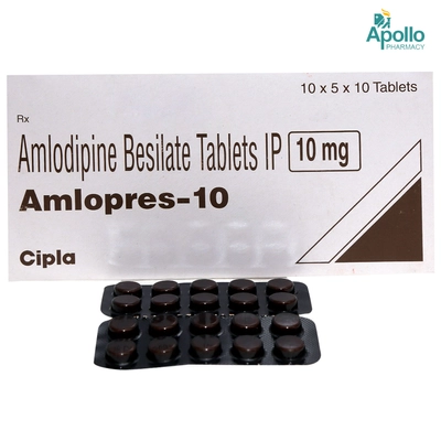 Amlopres-10 Tablet 10's, Pack of 10 TABLETS