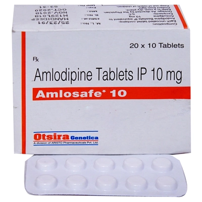 Amlosafe 10 Tablet 10's, Pack of 10 TABLETS