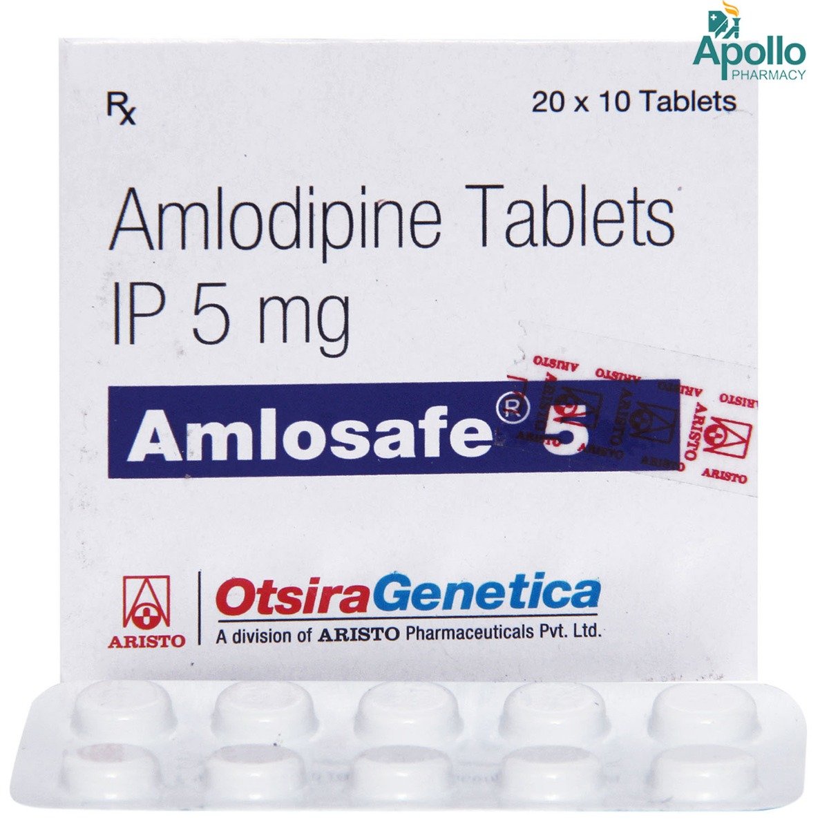 Amlosafe 5 Tablet 10's, Pack of 10 TABLETS Amlosafe 5 Tablet 10's, Pack of 10 TABLETS