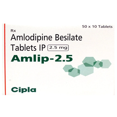 Amlip-2.5 Tablet 10's, Pack of 10 TABLETS