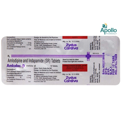 Amlodac D Tablet 10's, Pack of 10 TABLETS