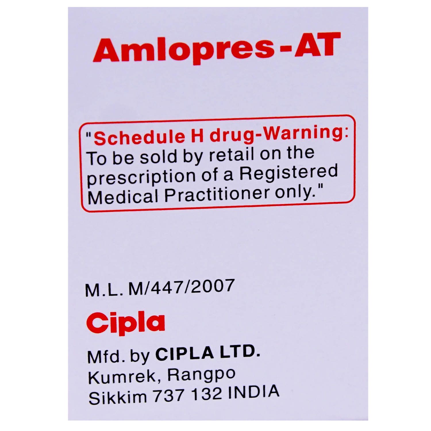 Amlopres-AT Tablet 30's, Pack of 30 TABLETS Amlopres-AT Tablet 30's, Pack of 30 TABLETS