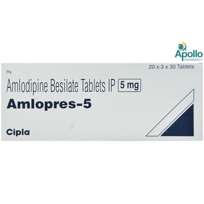 Amlopres-5 Tablet 30's, Pack of 30 TABLETS