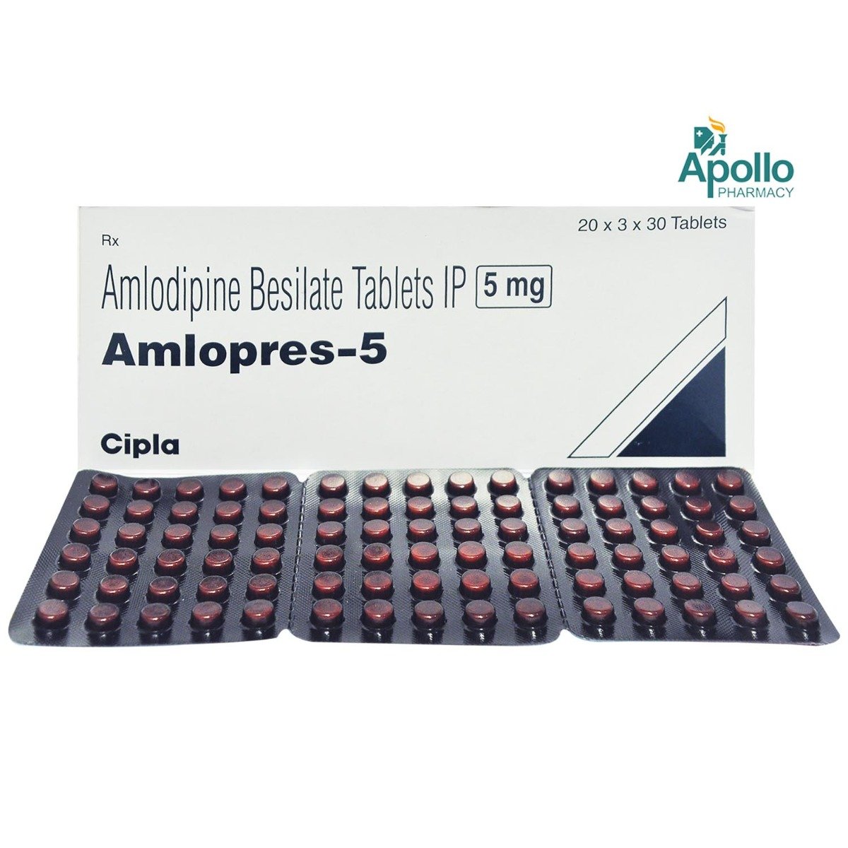 Amlopres-5 Tablet 30's, Pack of 30 TABLETS Amlopres-5 Tablet 30's, Pack of 30 TABLETS