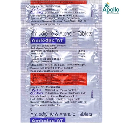 Amlodac AT Tablet 15's, Pack of 15 TABLETS