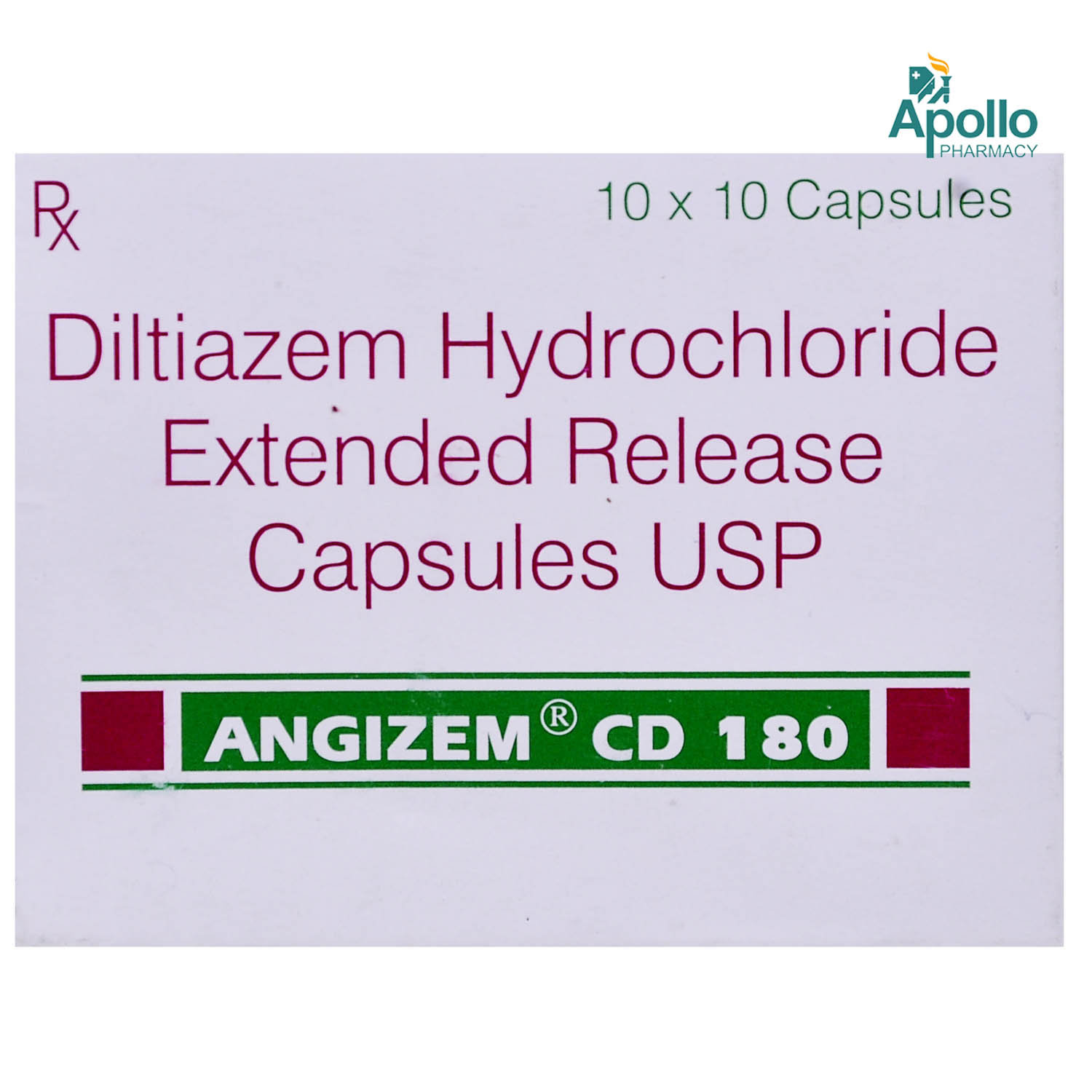 Angizem CD 180 Capsule 10's, Pack of 10 TABLETS Angizem CD 180 Capsule 10's, Pack of 10 TABLETS