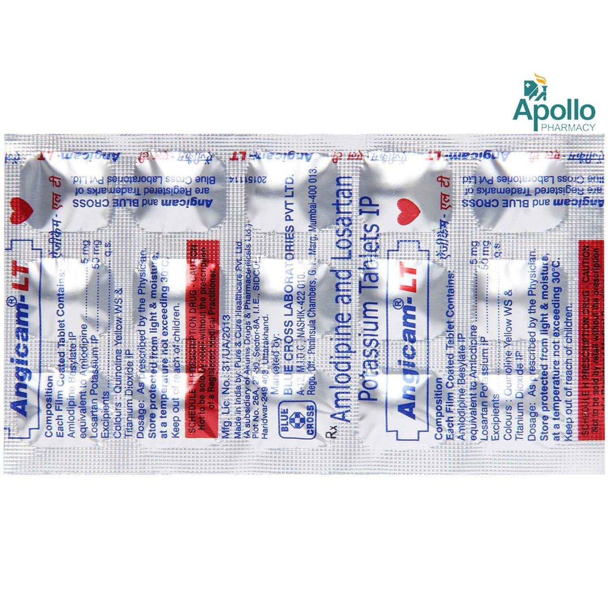 Angicam LT Tablet 10's, Pack of 10 TABLETS Angicam LT Tablet 10's, Pack of 10 TABLETS