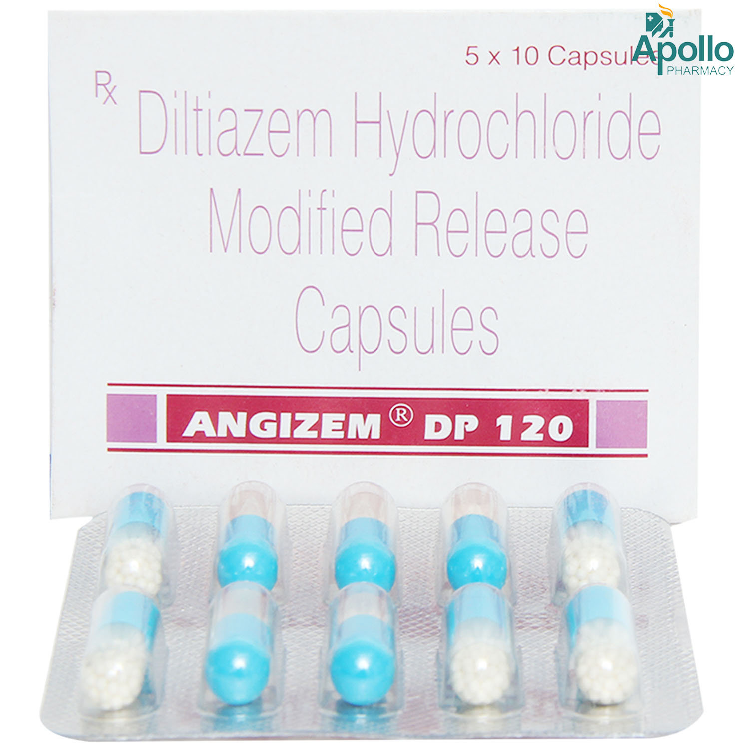 Angizem DP 120 Capsule 10's, Pack of 10 CAPSULES Angizem DP 120 Capsule 10's, Pack of 10 CAPSULES