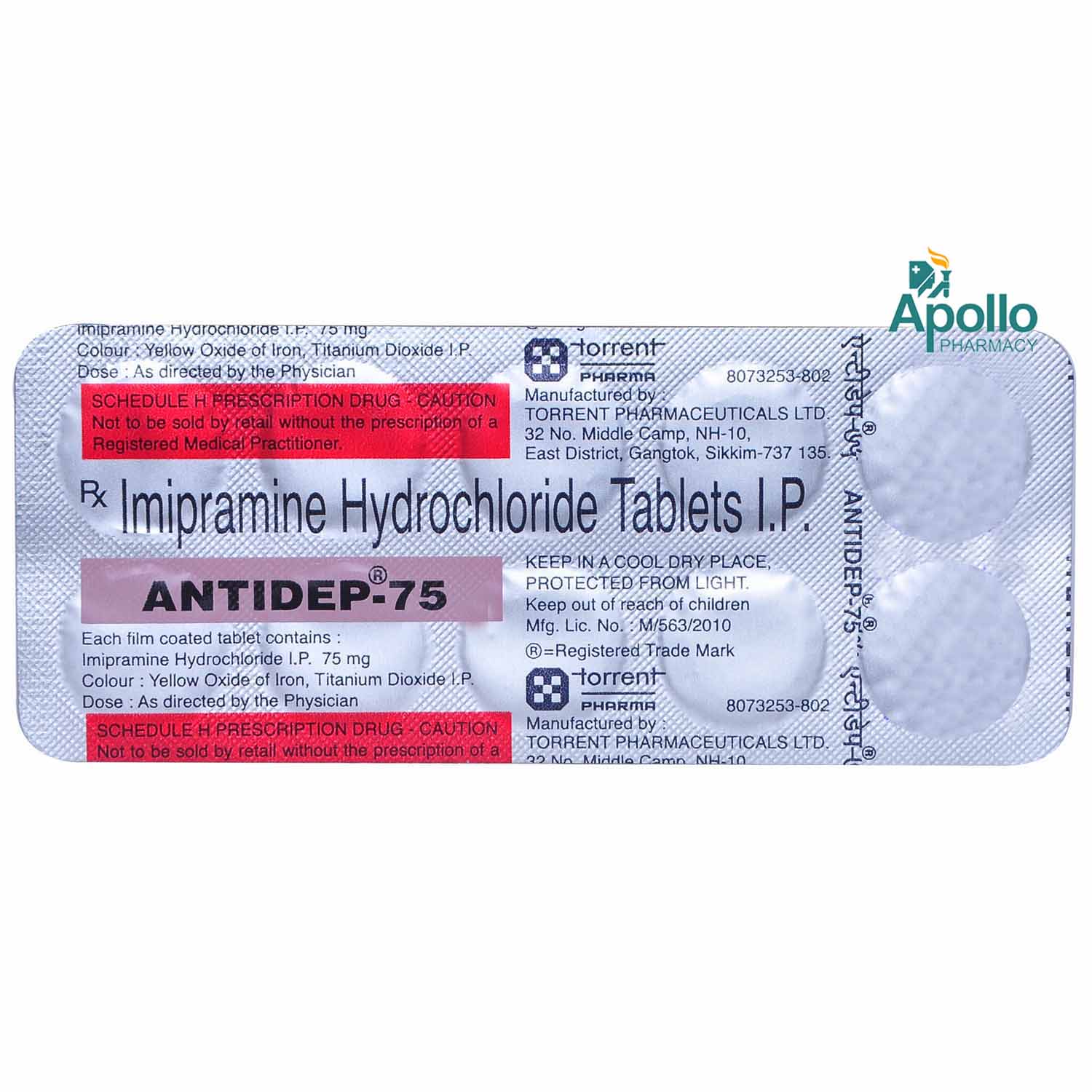 Antidep-75 Tablet 10's, Pack of 10 TABLETS Antidep-75 Tablet 10's, Pack of 10 TABLETS