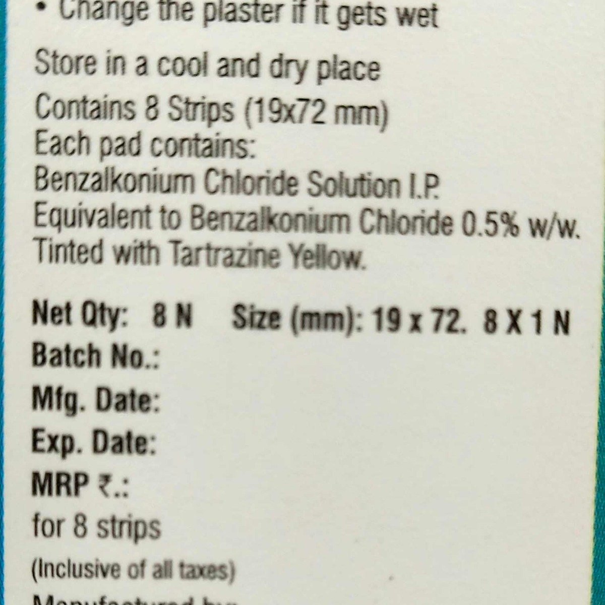 Apollo Pharmacy Wash Proof Adhesive Bandages, 8 Count, Pack of 1 Apollo Pharmacy Wash Proof Adhesive Bandages, 8 Count, Pack of 1