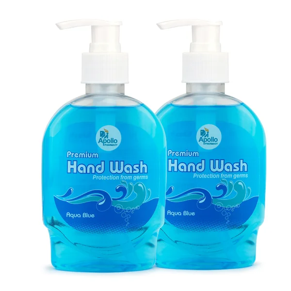 Apollo Pharmacy Premium Aqua Blue Handwash, 500 ml (2x250 ml), Pack of 2