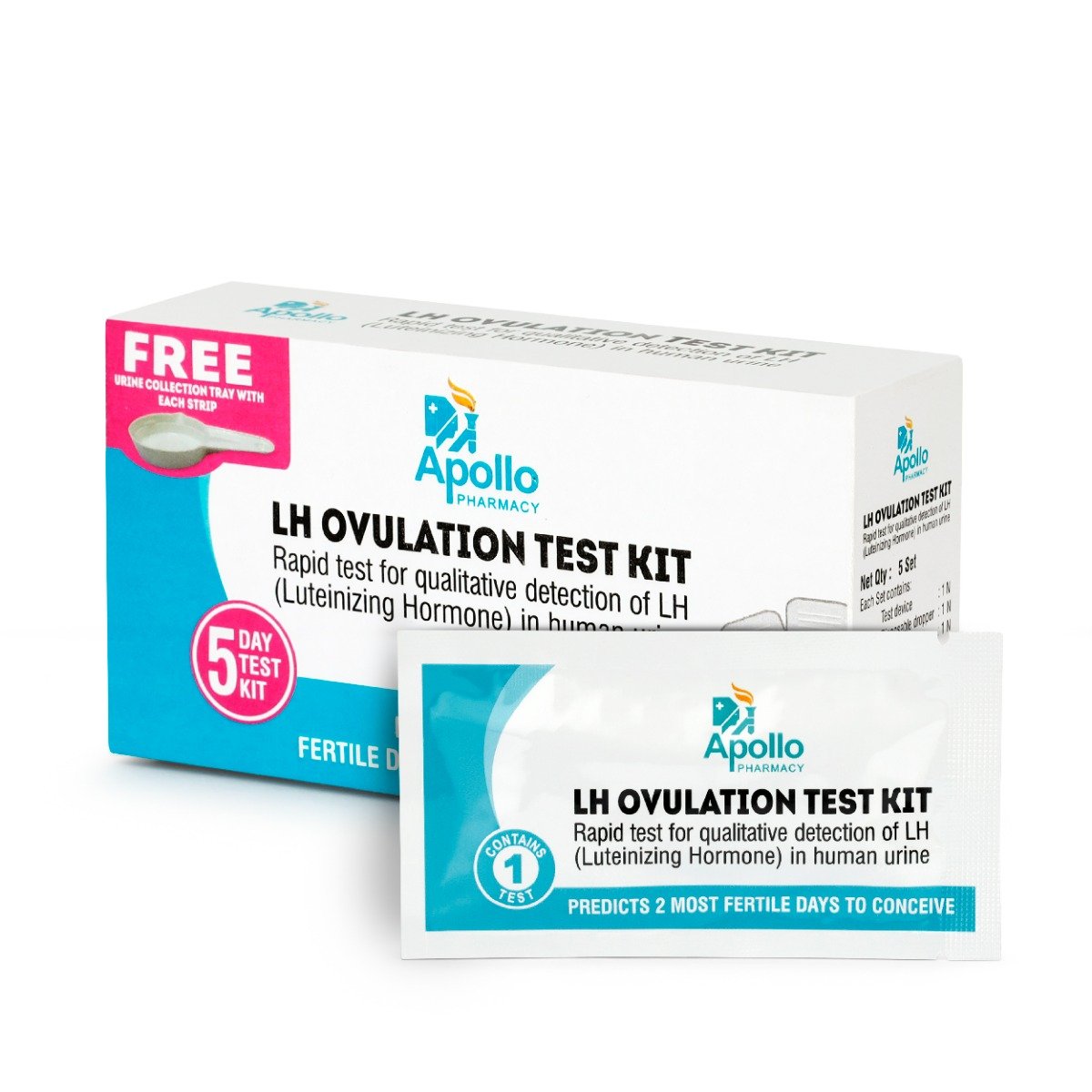 Apollo Pharmacy LH Ovulation 5 Day Test Kit, 1 Kit, Pack of 1 Apollo Pharmacy LH Ovulation 5 Day Test Kit, 1 Kit, Pack of 1