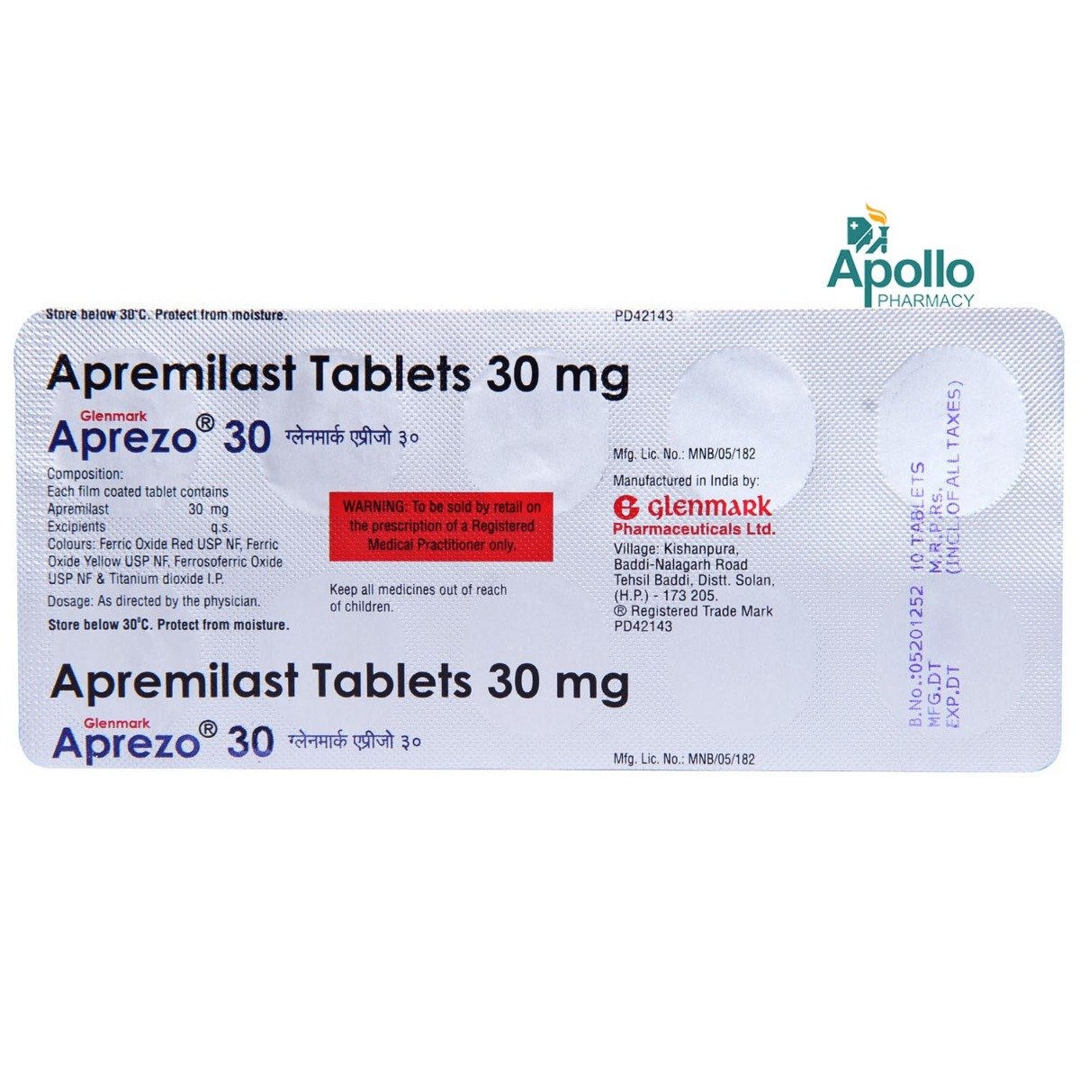 Aprezo 30 mg Tablet 10's, Pack of 10 TabletS Aprezo 30 mg Tablet 10's, Pack of 10 TabletS