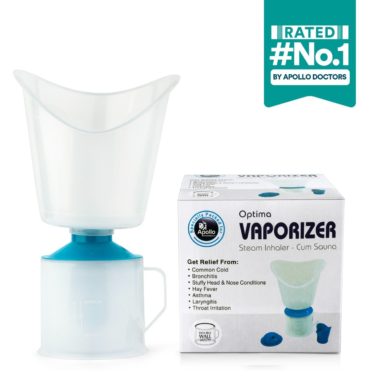 Apollo Pharmacy Steam Inhaler Vaporizer, 1 Count, Pack of 1 Apollo Pharmacy Steam Inhaler Vaporizer, 1 Count, Pack of 1