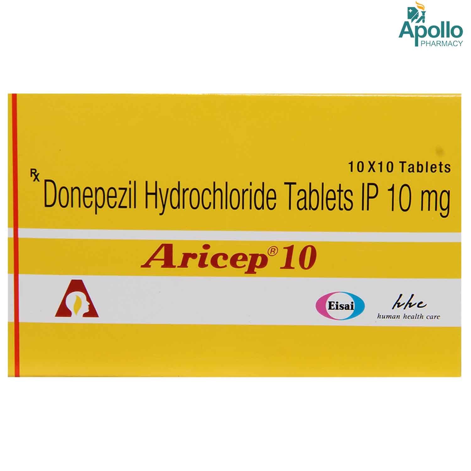 Aricep 10 Tablet 10's, Pack of 10 TABLETS Aricep 10 Tablet 10's, Pack of 10 TABLETS
