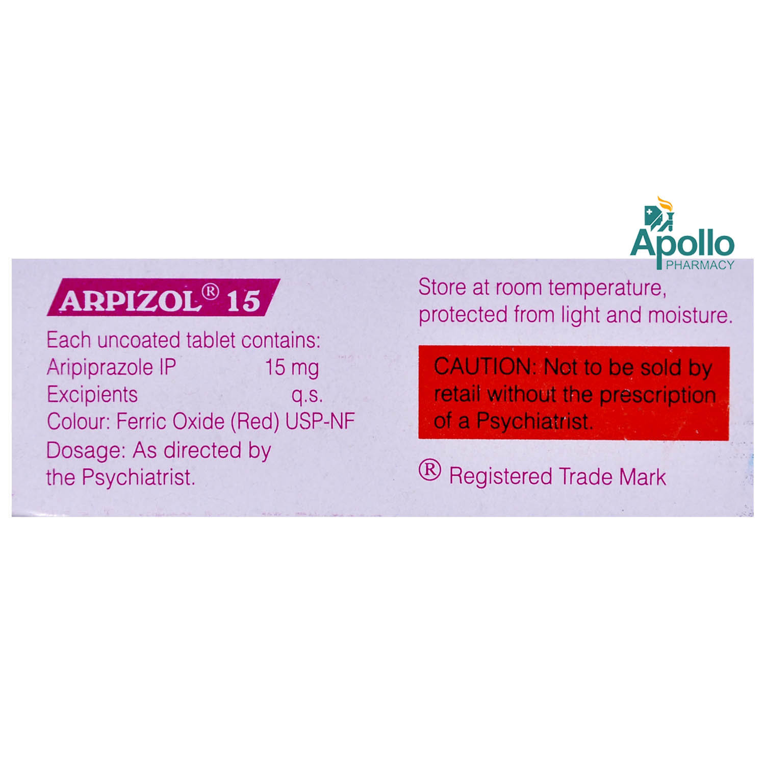 Arpizol 15 Tablet 10's, Pack of 10 TABLETS Arpizol 15 Tablet 10's, Pack of 10 TABLETS