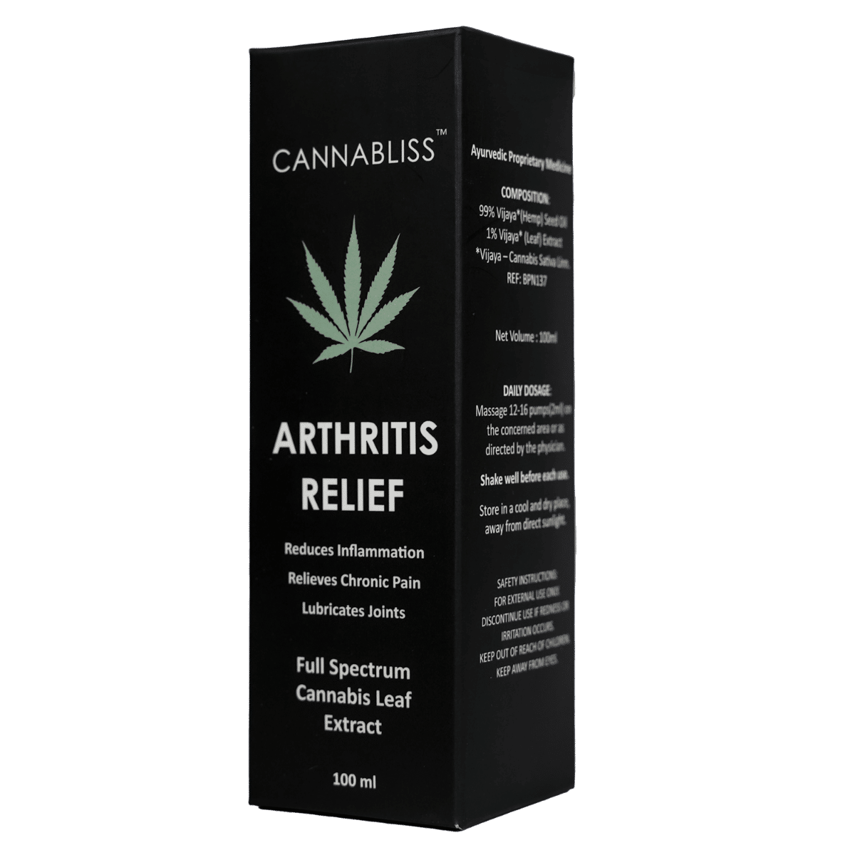 Cannabliss Arthritis Relief Oil, 100 ml, Pack of 1 Cannabliss Arthritis Relief Oil, 100 ml, Pack of 1
