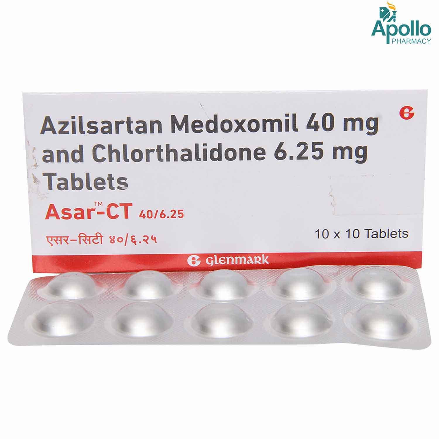 Asar-CT 40/6.25 Tablet 10's, Pack of 10 TABLETS Asar-CT 40/6.25 Tablet 10's, Pack of 10 TABLETS