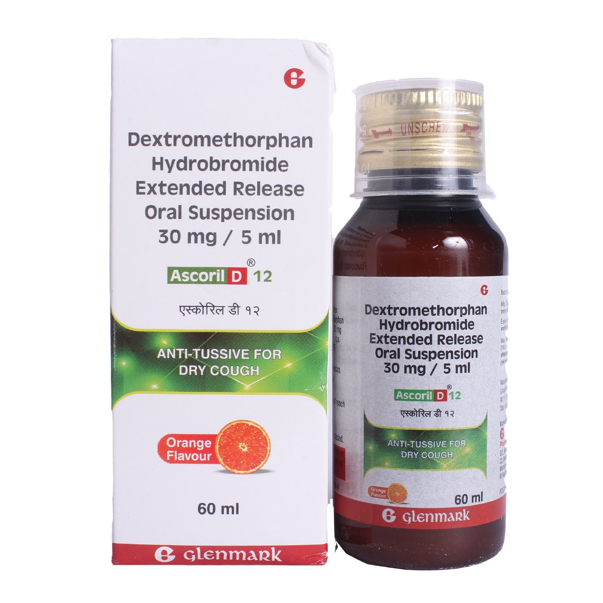 Ascoril D 12 Orange Flavour Suspension 60 ml, Pack of 1 Suspension Ascoril D 12 Orange Flavour Suspension 60 ml, Pack of 1 Suspension