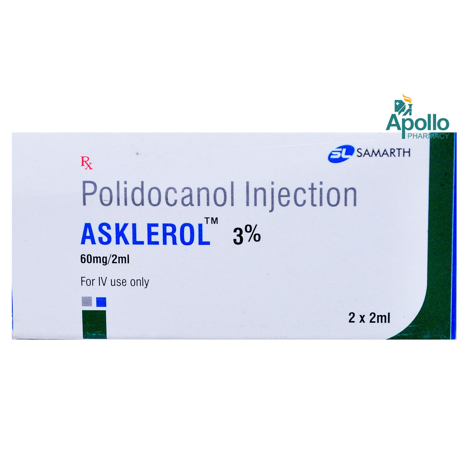 Asklerol 3% Injection 2 x 2 ml , Pack of 2 INJECTIONS Asklerol 3% Injection 2 x 2 ml , Pack of 2 INJECTIONS