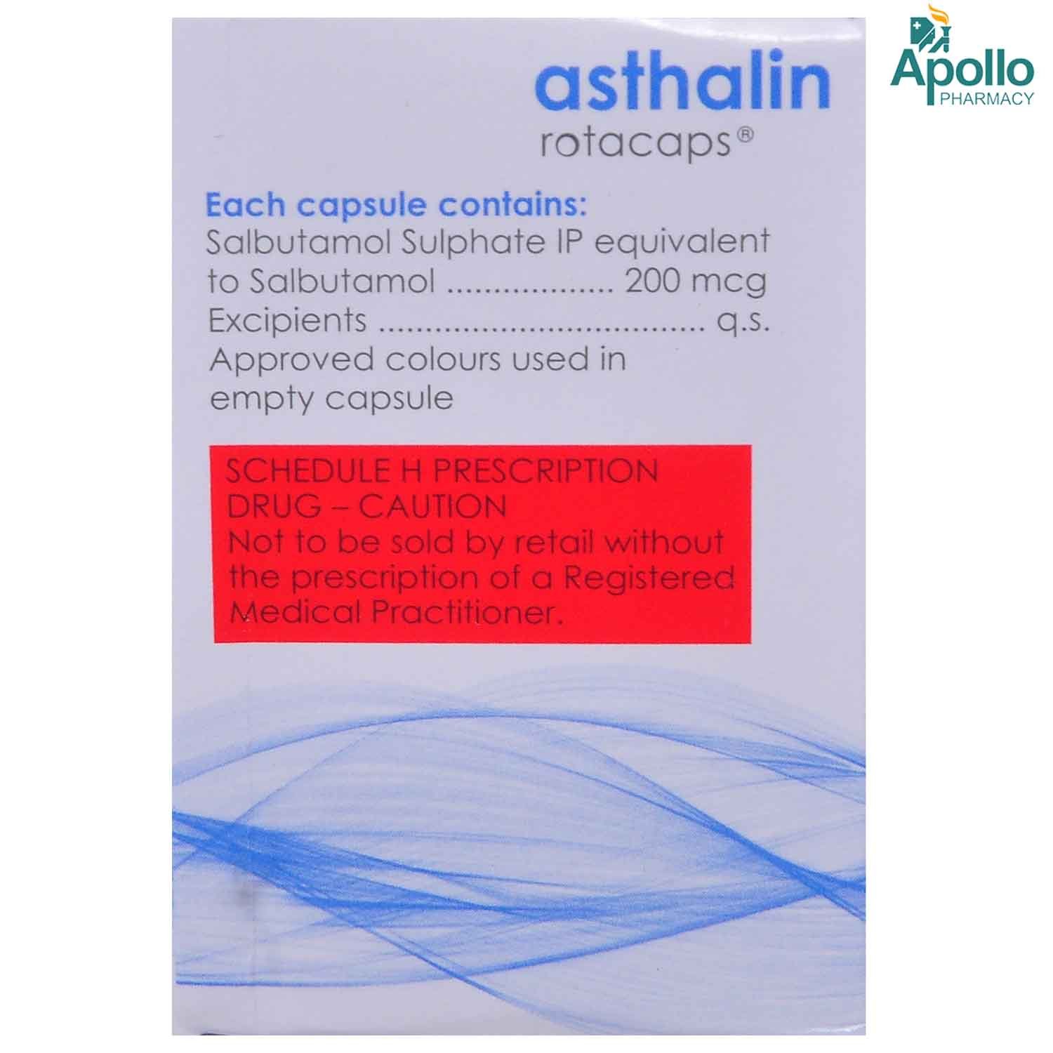 Asthalin 200 mcg Rotacaps 60's, Pack of 1 CAPSULE Asthalin 200 mcg Rotacaps 60's, Pack of 1 CAPSULE