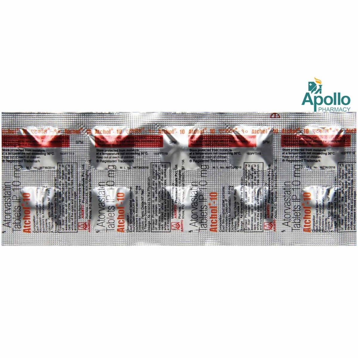 Atchol 10 Tablet 10's, Pack of 10 TABLETS Atchol 10 Tablet 10's, Pack of 10 TABLETS