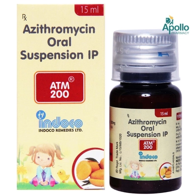 ATM 200 mg Suspension 15 ml, Pack of 1 Suspension