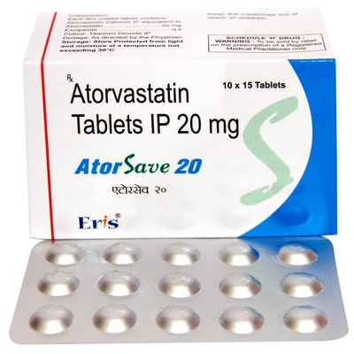 Atorsave 20 Tablet 15's, Pack of 15 TABLETS