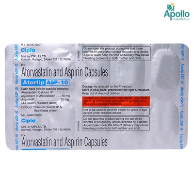 Atorlip ASP 10 Capsule 10's, Pack of 10 CAPSULES