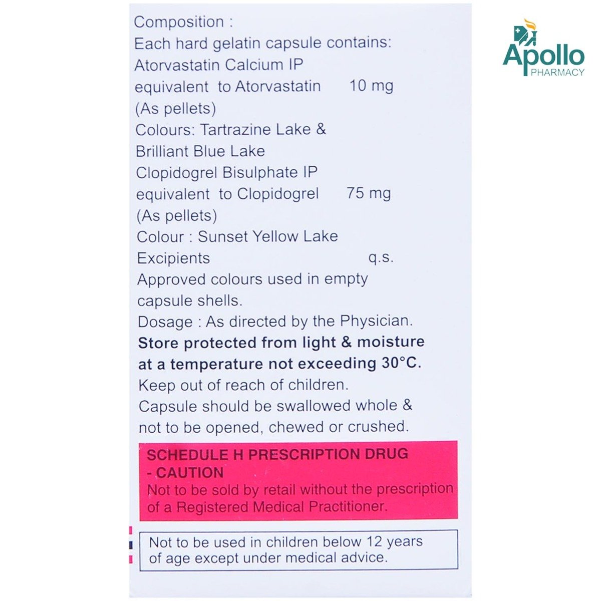 ATOREC CV 10MG CAPSULE 10'S, Pack of 10 CapsuleS ATOREC CV 10MG CAPSULE 10'S, Pack of 10 CapsuleS