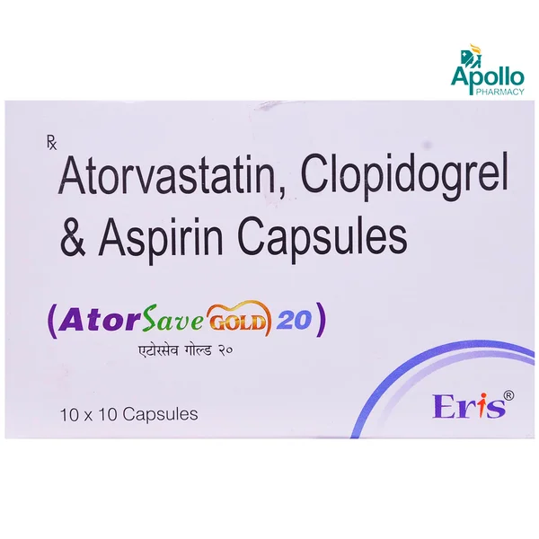 ATORSAVE GOLD 20MG CAPSULE 10'S, Pack of 10 CapsuleS