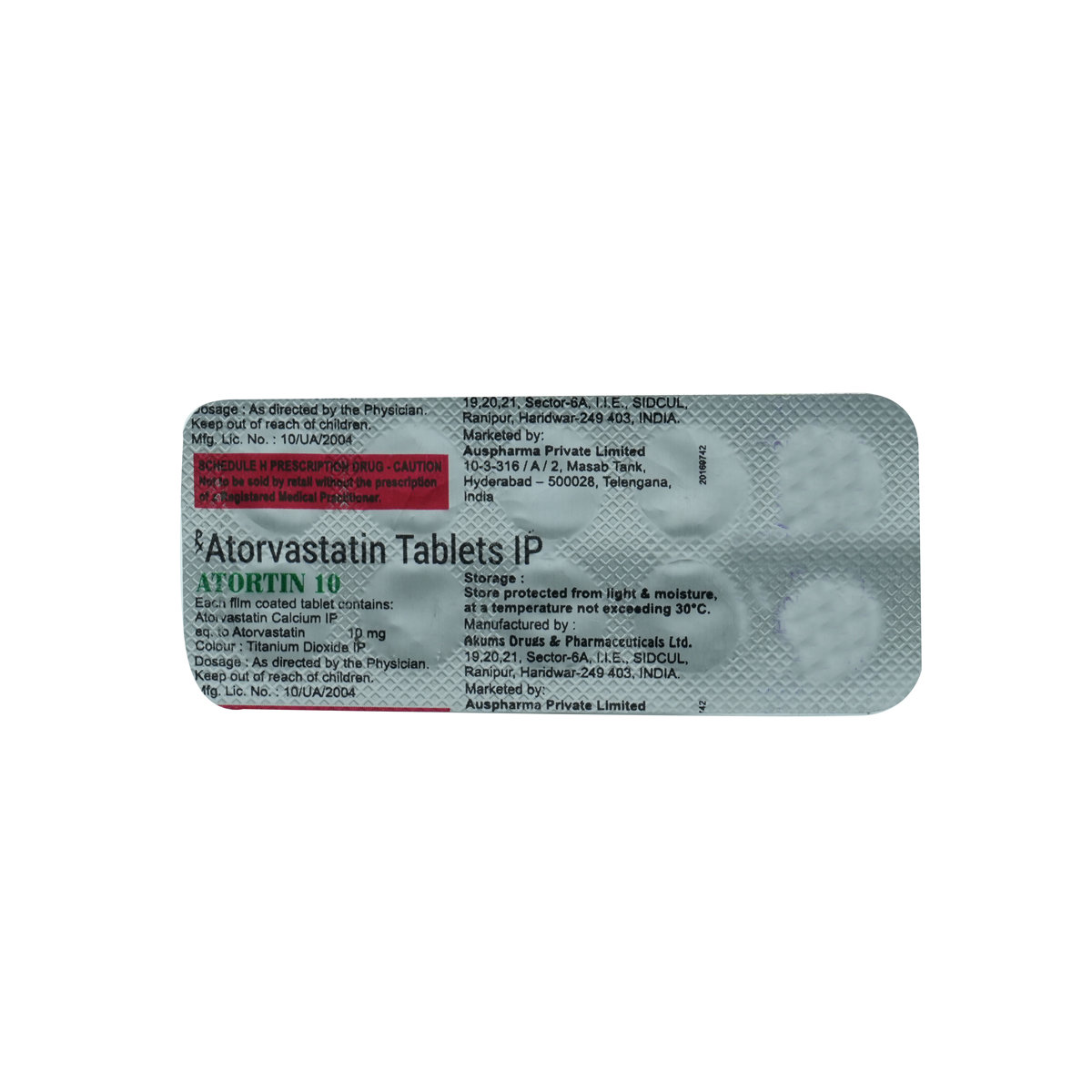 Atortin 10 Tablet 10's, Pack of 10 TABLETS Atortin 10 Tablet 10's, Pack of 10 TABLETS