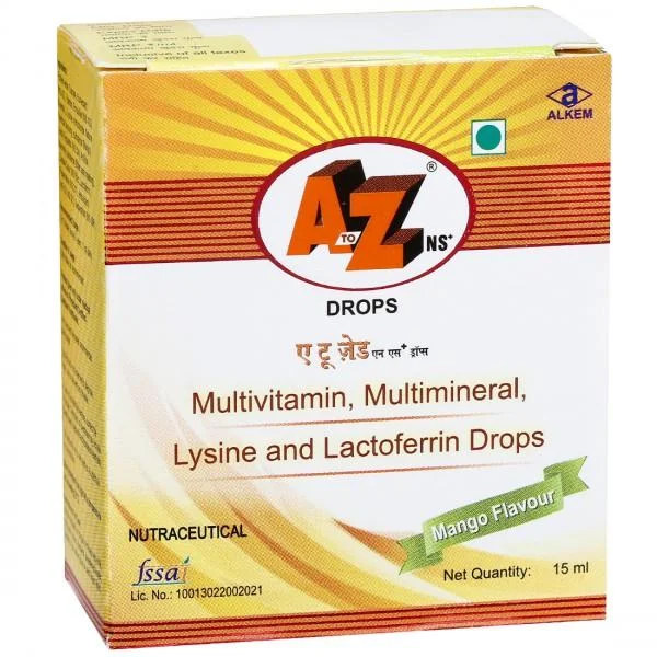 A To Z NS+ Mango Flavour Drops 15 ml, Pack of 1