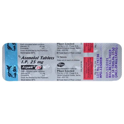 Atpark 25 Tablet 14's, Pack of 14 TABLETS