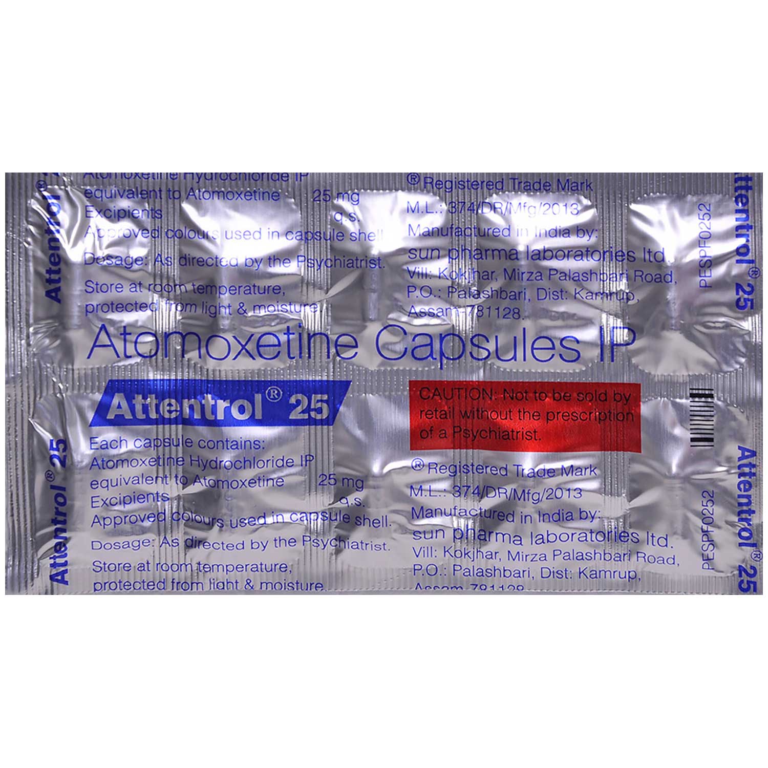 Attentrol 25 Capsule 10's, Pack of 10 CapsuleS Attentrol 25 Capsule 10's, Pack of 10 CapsuleS