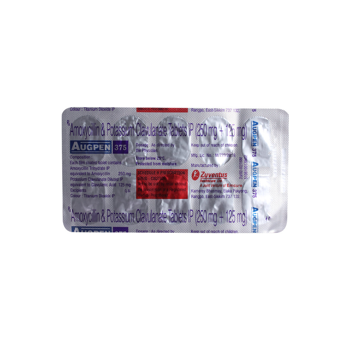 Augpen 375 mg Tablet 10's, Pack of 10 TABLETS Augpen 375 mg Tablet 10's, Pack of 10 TABLETS