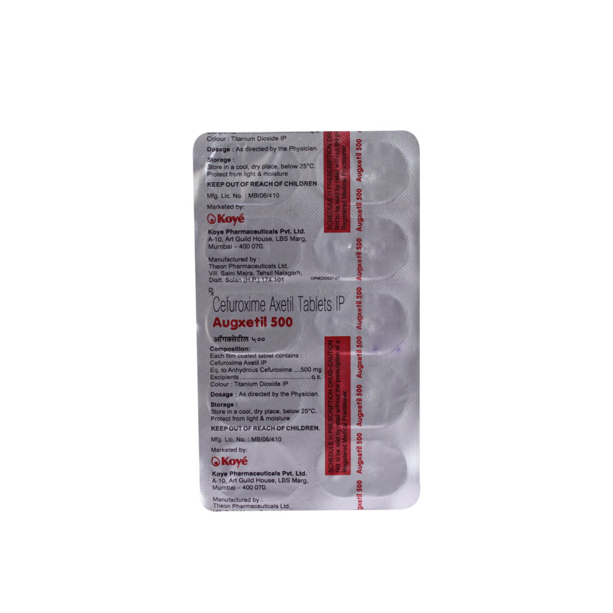 Augxetil 500 Tablet 10's, Pack of 10 TabletS Augxetil 500 Tablet 10's, Pack of 10 TabletS