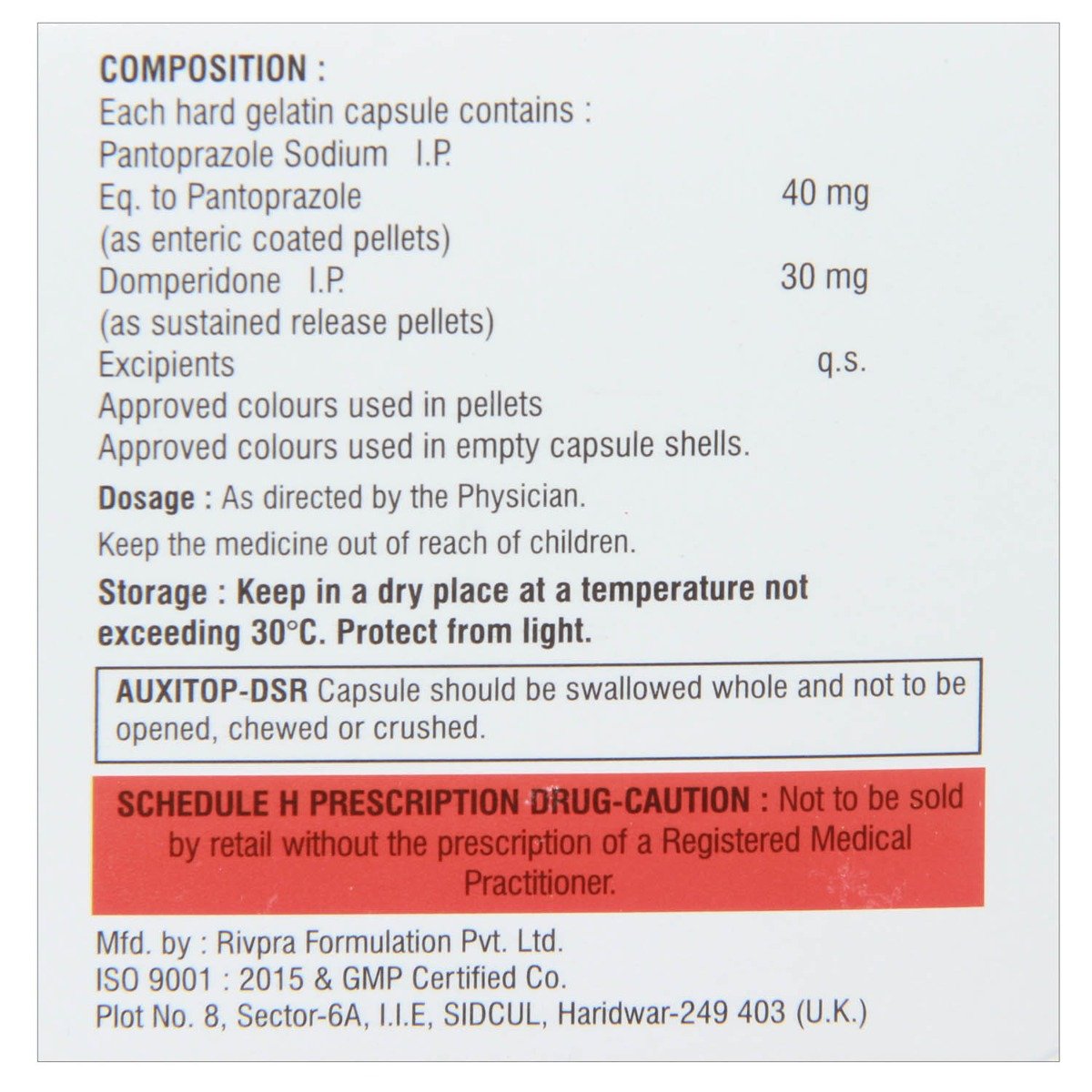 Auxitop DSR Capsule 10's, Pack of 10 CapsuleS Auxitop DSR Capsule 10's, Pack of 10 CapsuleS