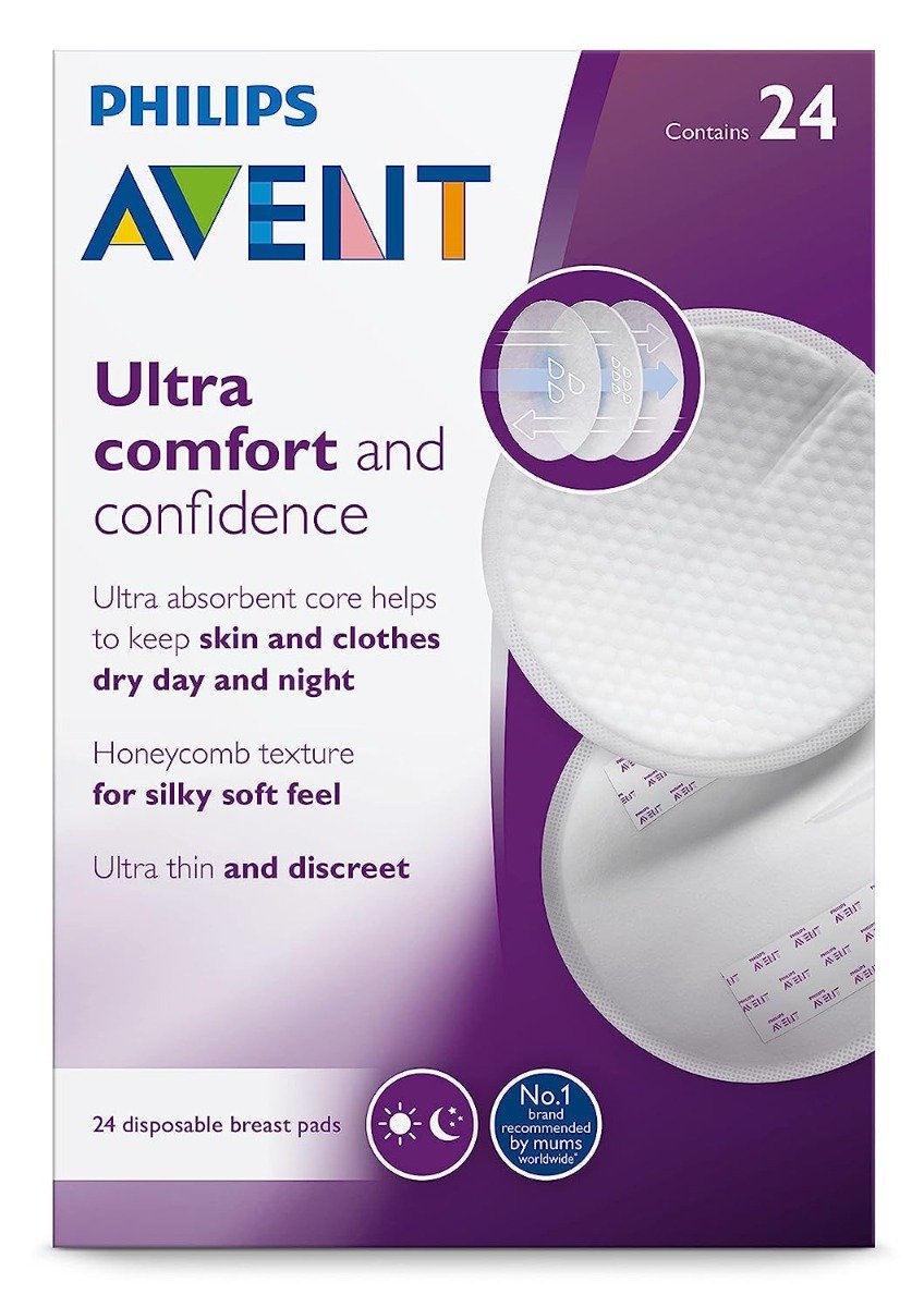 Philips Avent Disposable Breast Pads SCF254/24, 24 Count, Pack of 1 Philips Avent Disposable Breast Pads SCF254/24, 24 Count, Pack of 1