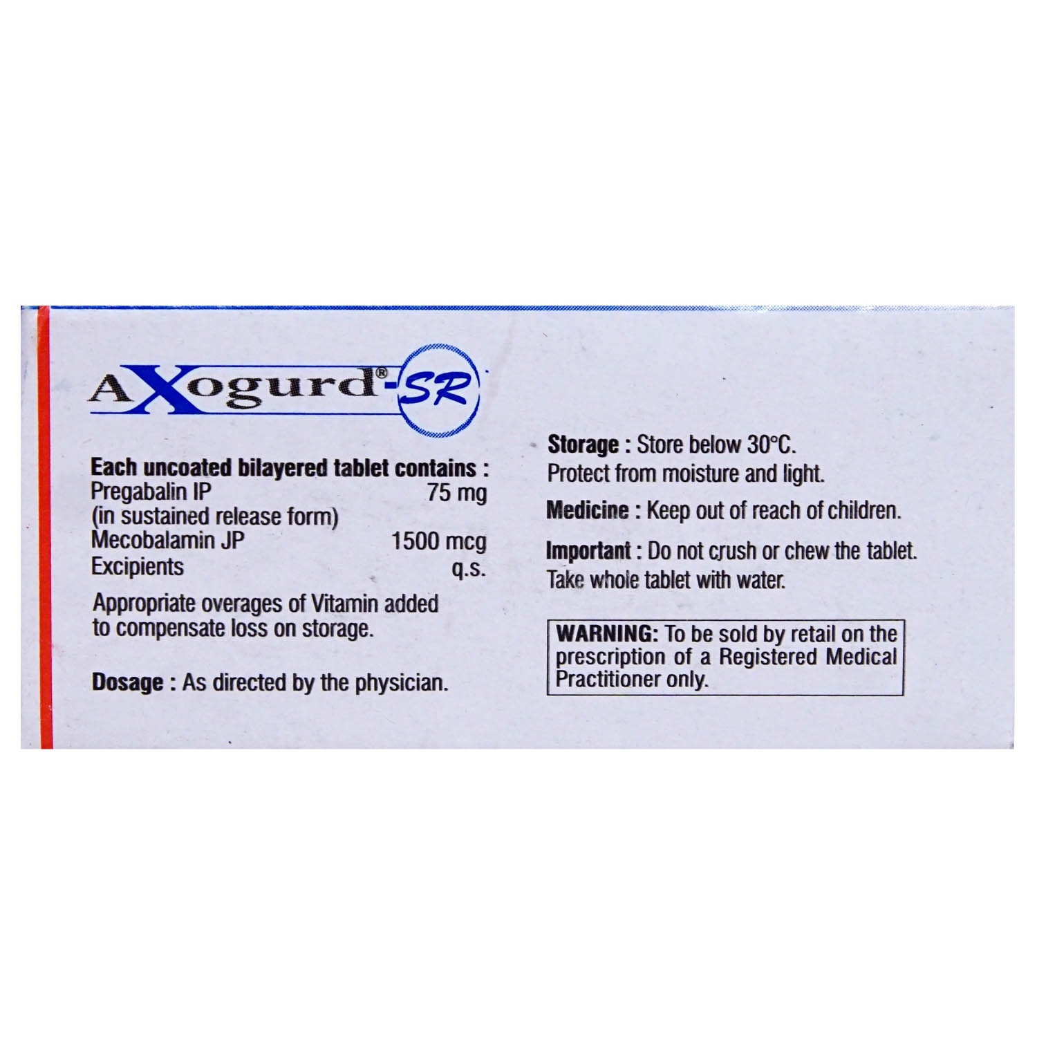 Axogurd-SR Tablet 10's, Pack of 10 Axogurd-SR Tablet 10's, Pack of 10