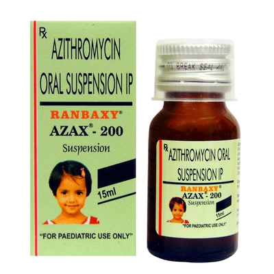 Azax 200 Syrup 15 ml, Pack of 1 SUSPENSION