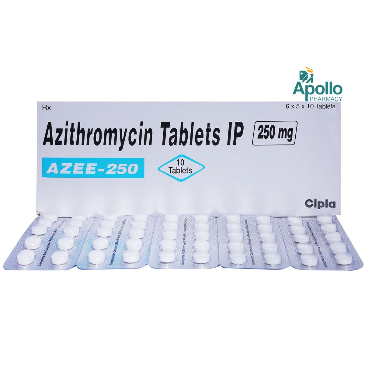 Azee-250 Tablet 10's, Pack of 10 TABLETS Azee-250 Tablet 10's, Pack of 10 TABLETS