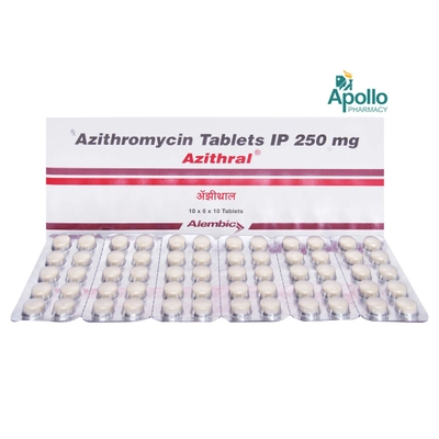 Azithral Tablet 10's, Pack of 10 TABLETS