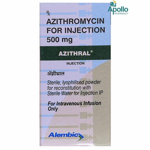 Azithral 500 mg Injection 5 ml, Pack of 1 Injection