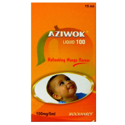 Aziwok 100 mg Liquid 15 ml, Pack of 1 Suspension