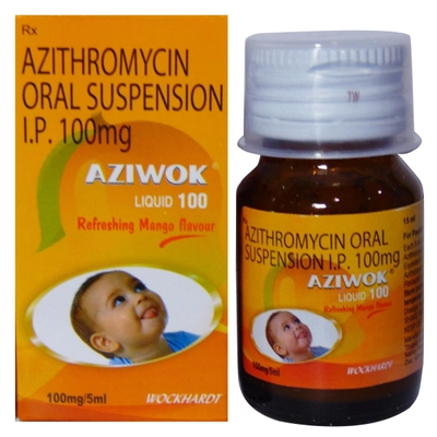 Aziwok 100 mg Liquid 15 ml, Pack of 1 Suspension